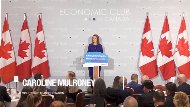 Minister Caroline Mulroney at The Economic Club of Canada