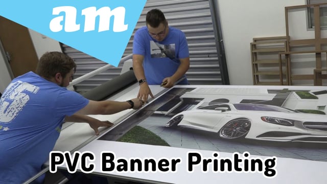 Maker Video: Car PVC Banner Printed on FastCOLOUR Printer with ECO-Solvent Ink and Mount by Eyelets with Rope