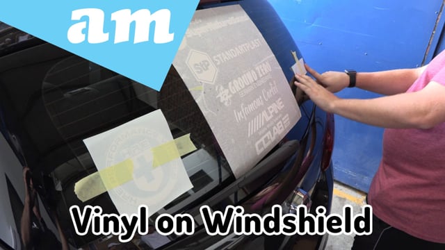 Maker Video: Technique and Process of Install Cut Vinyl with Vinyl Transfer Tape on Car Rear Windshield