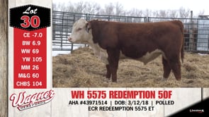 Lot #30 - WH 5575 REDEMPTION 50F