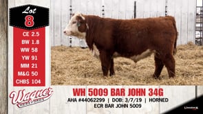 Lot #8 - WH 5009 BAR JOHN 34G