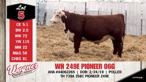 Lot #5 - WH 249E PIONEER 06G
