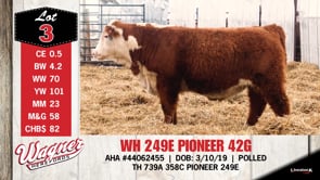 Lot #3 - WH 249E PIONEER 42G
