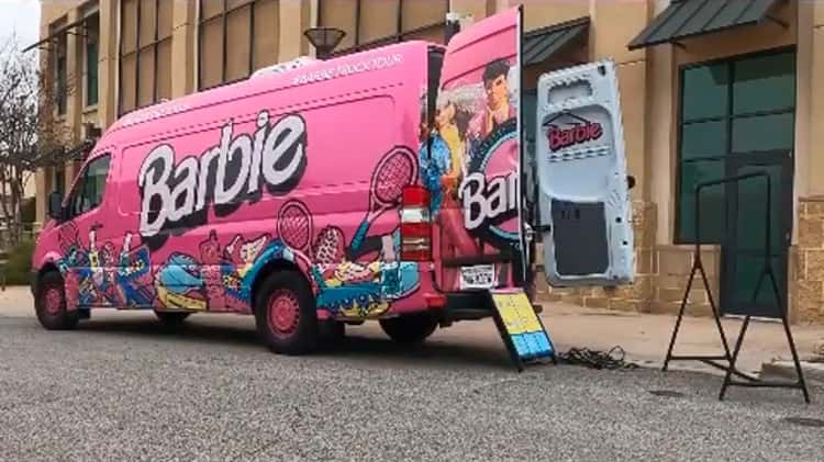 Barbie moving online truck