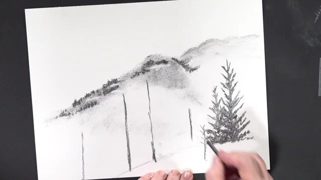 Charcoal Drawing Process Art for Preschool - Montessori Nature