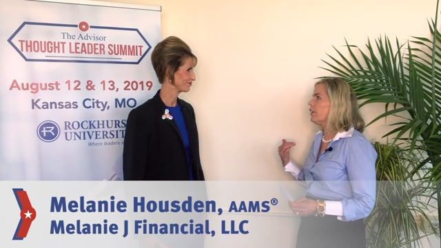 Melanie Housden Speaks with Pam Krueger at the Advisor Thought Leader Summit