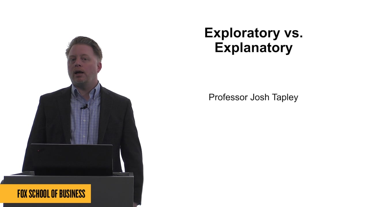 Exploratory vs. Explanatory