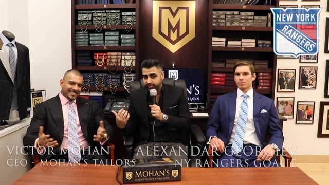 Second Mohan's Bespoke Fitting - Ryan Santoso NFL New York Giants Superstar  - Mohan's Custom Tailors