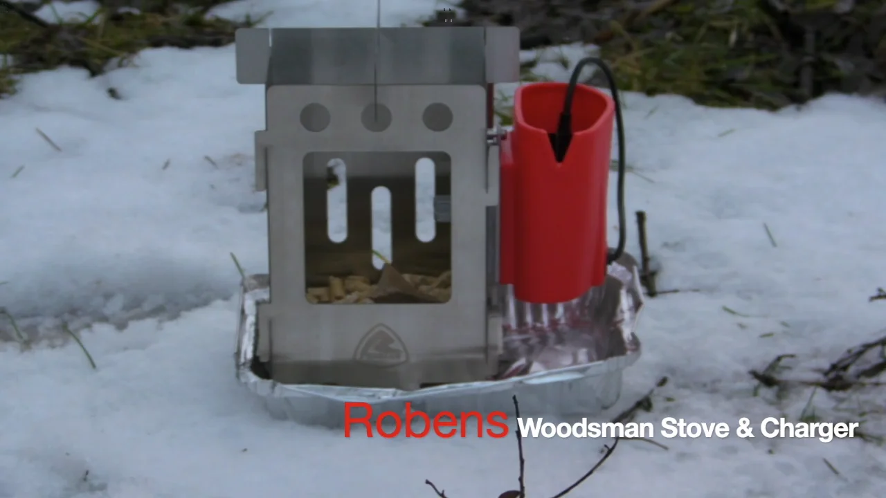 Robens Woodman stove u0026 charger test on Vimeo