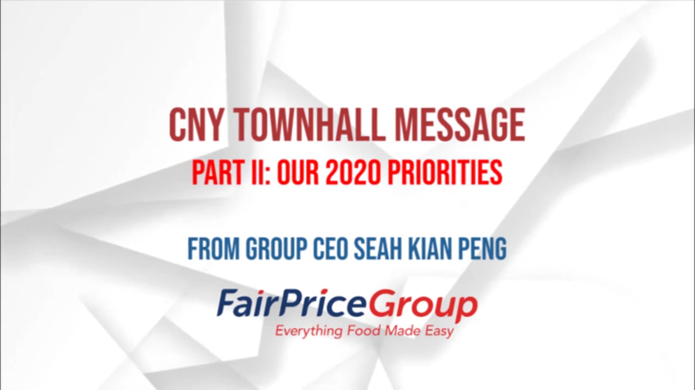GCEO Townhall Message Part II