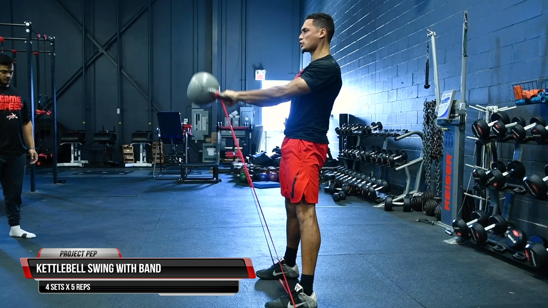 Kettlebell Swing with Band on Vimeo