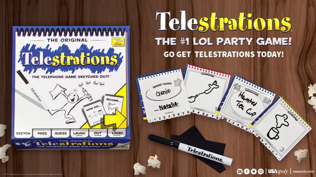 Telephone Game Draw Picture Guessing Game Mattel® Pictionary