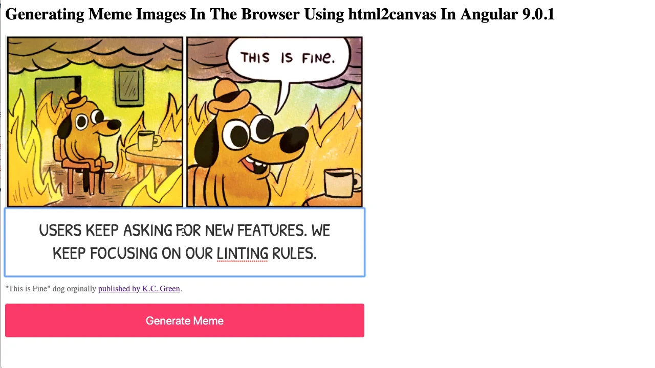 Generating Meme Images In The Browser Using html2canvas In Angular 9.0. ...