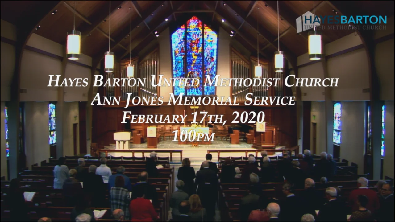 Hayes Barton UMC Ann Jones Memorial Service 02.17.20 100pm on Vimeo