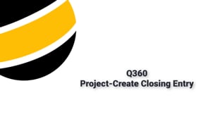 Create Closing Entry for Projects