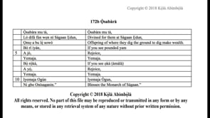 172b Ọ̀sabàrà
