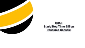 Start and stop time bills in the Resource Console