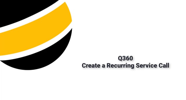 Create a Recurring Service Call