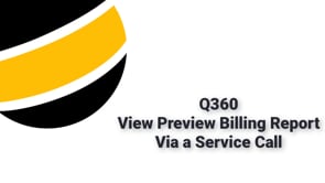 Preview Service Call Billing Report