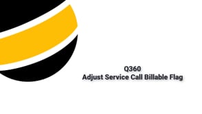 Adjust Service Call Billable Flag