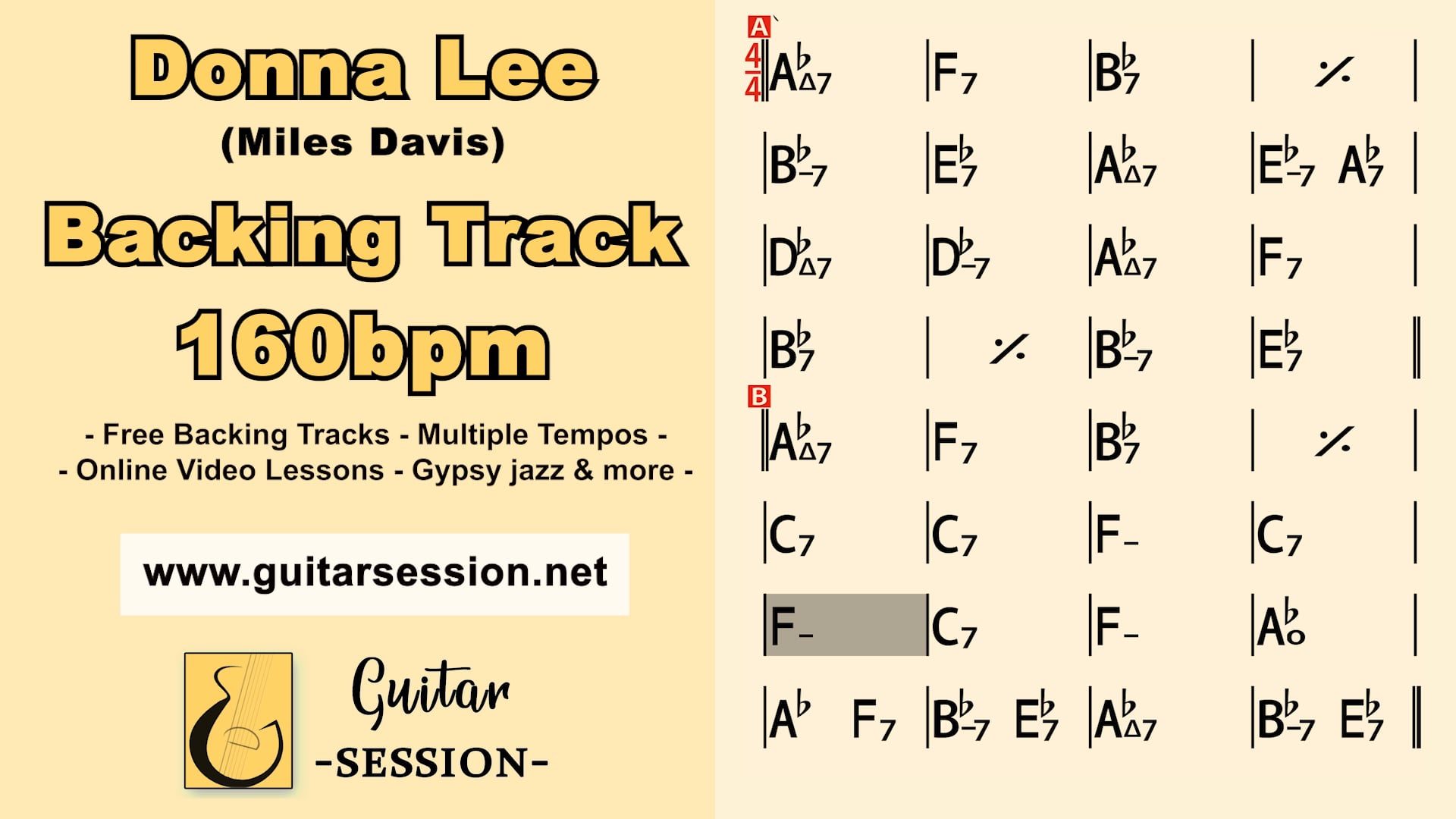 Donna lee 160 Backing Track Play Along
