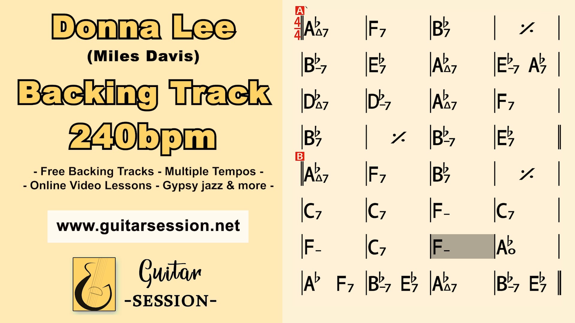 Donna lee 240 Backing Track Play Along