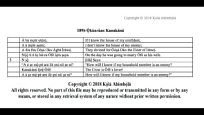 189b Ọ̀kànràan Kanakáná