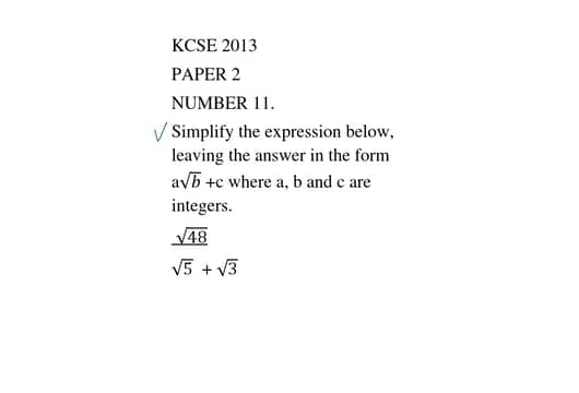 Simplify The Expression Below Leaving The Answer In The Form A Sqrt B C Where A B And C Are Tutorke