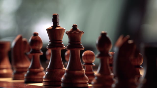 Chess Pieces Fall On The Chessboard - Stock Video