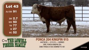 Lot #43 - PONCA 589C DOMINO 915