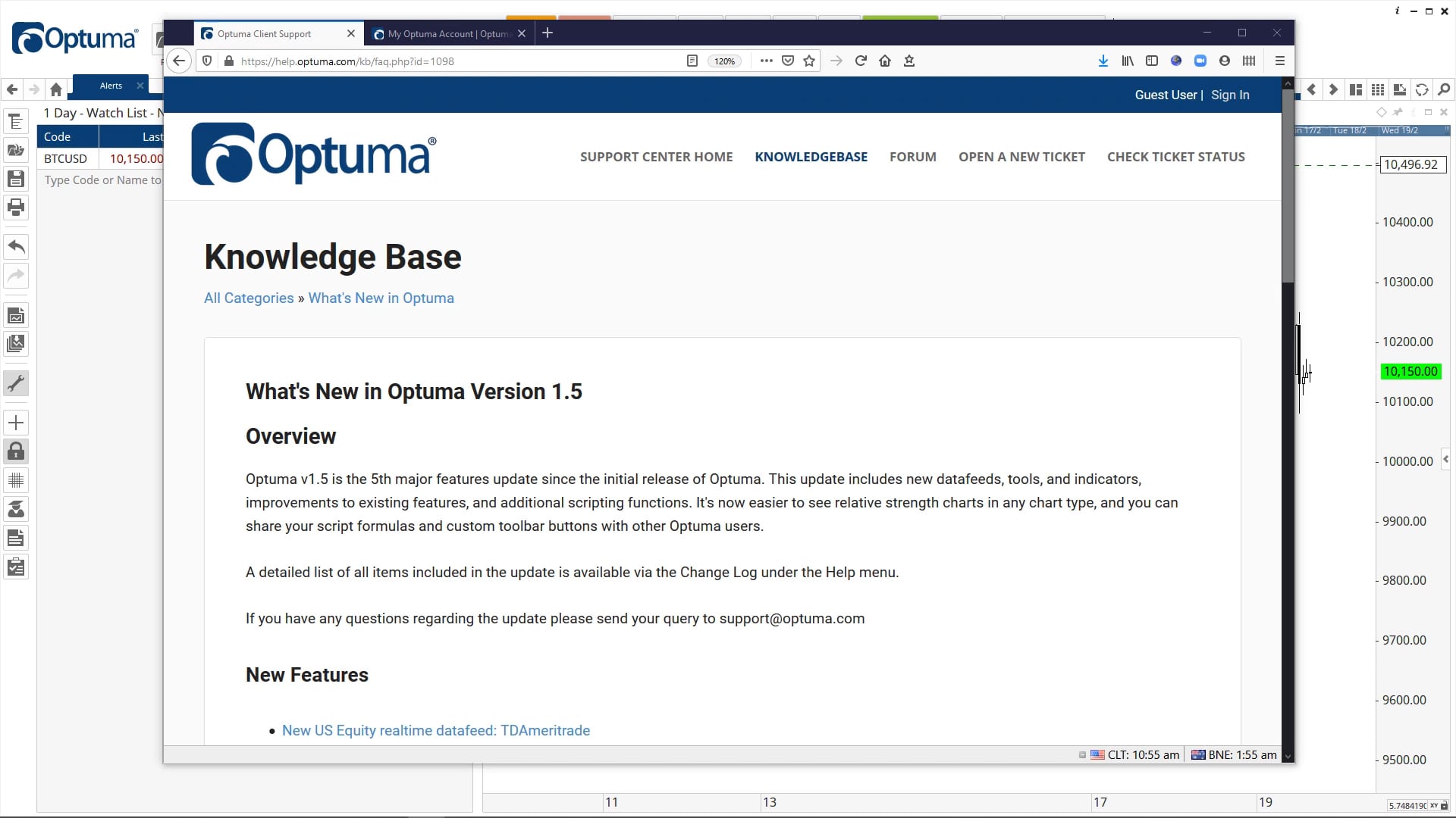 What’s New in Optuma 1.5