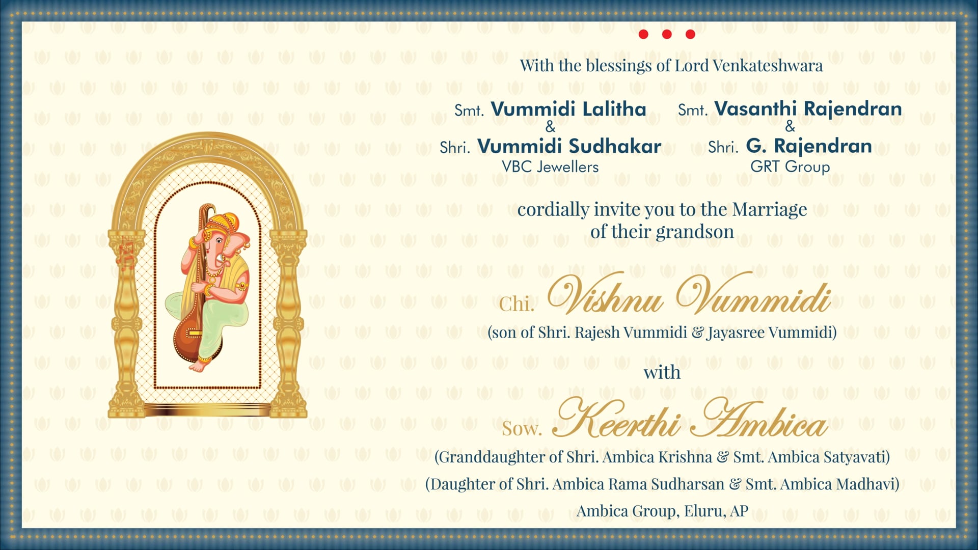 Vishnu weds Kreethi