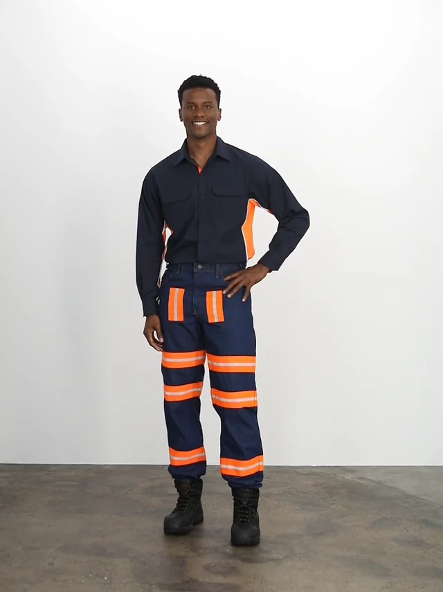 82R Denim Work Pants with Hi Vis Tape, Pants & Jeans