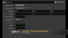 Houdini Essential Modeling - 01 Outils Essentiels - 11 - PolySplit