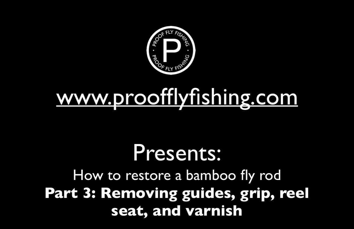 Rod building: Part 3 removing guides, the grip, reel seat, and varnish on  Vimeo