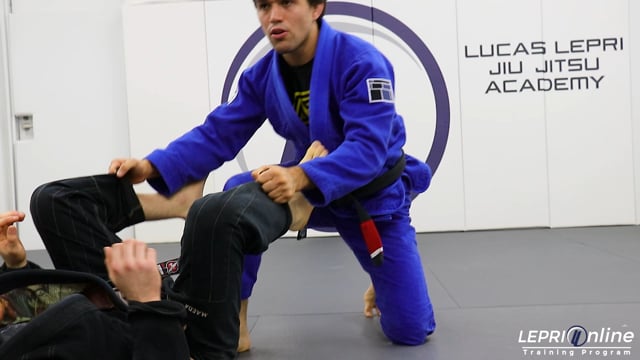 Spider Guard Sweep when Opponent Steps Back to Straight Ankle Lock