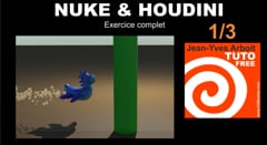 Particules cartoon de NUKE dans une 3D d'HOUDINI  1/3