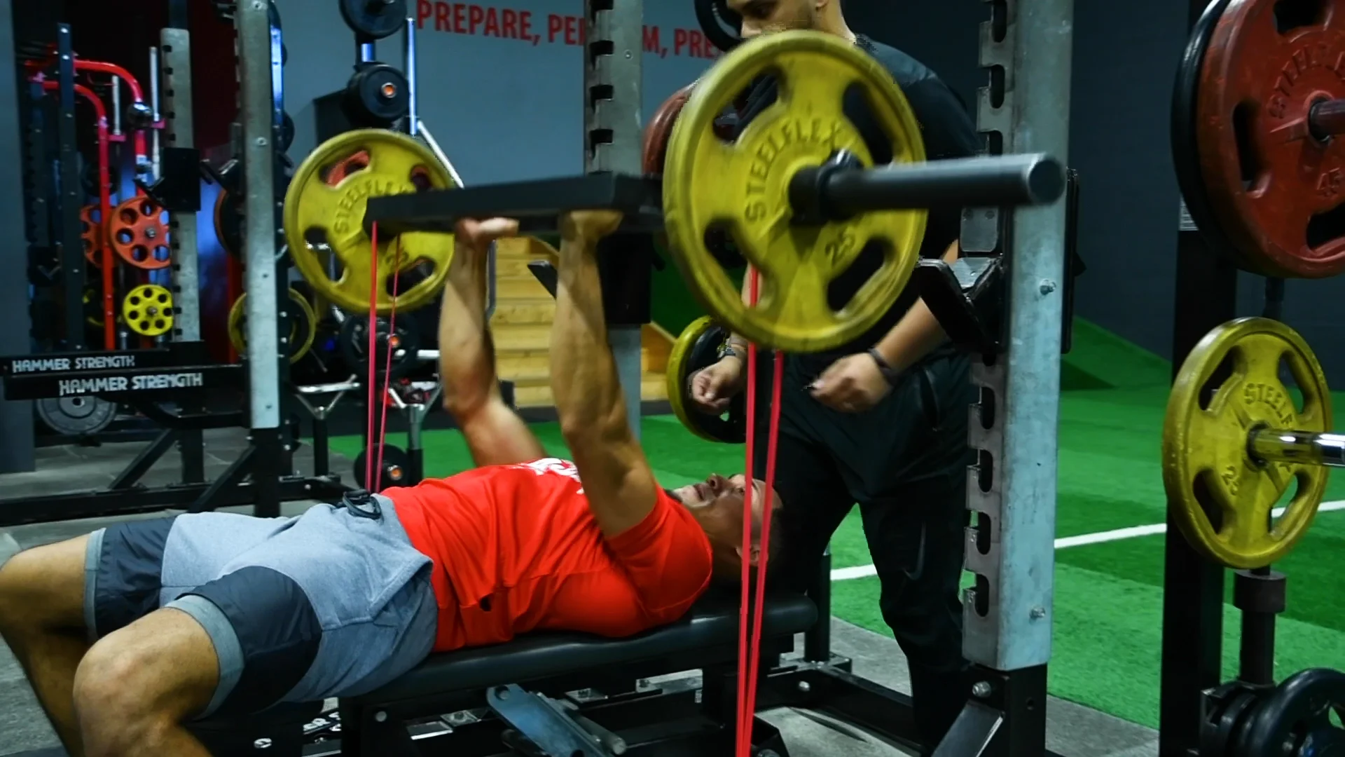 Football Bar Speed Bench Press Bands