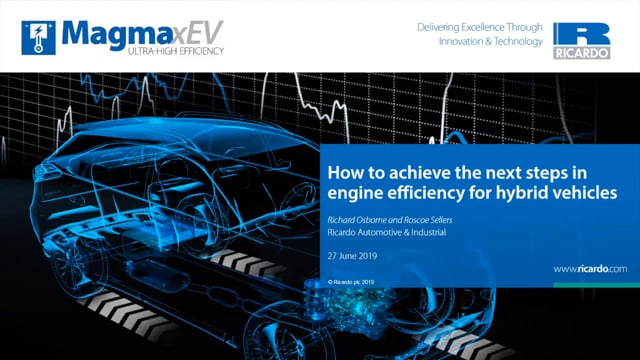 How to achieve the next steps in engine efficiency for hybrid vehicles