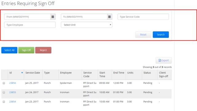 How to Approve Punch Entries for Sign-off on Vimeo