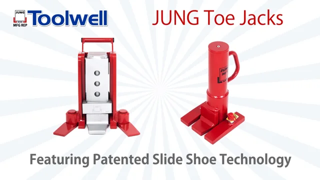 JUNG - Pump Operated Toe Jack - 1 Jack w Hose (Pump sold separately) -  Capacity 20 tons