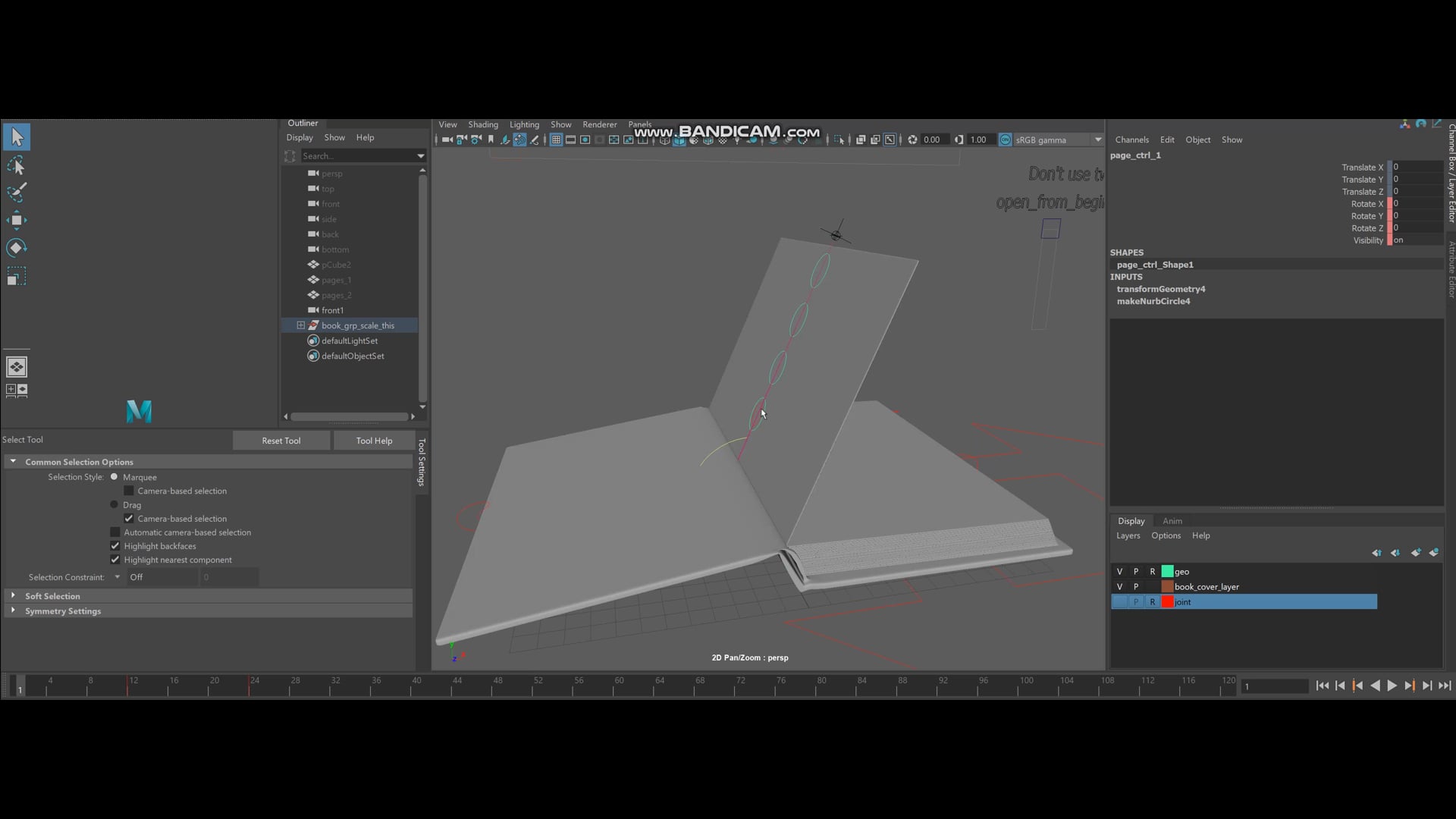 Maya book rig