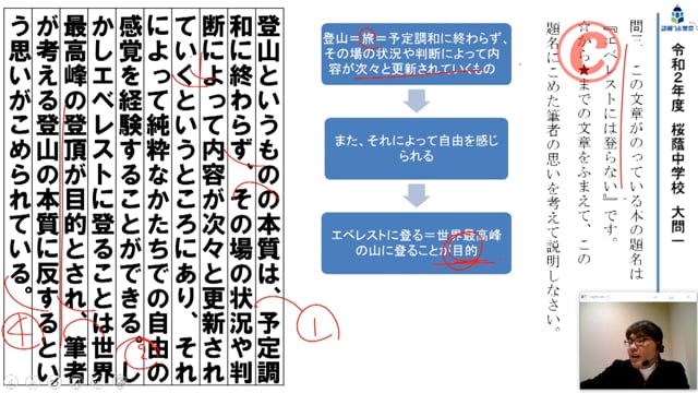 桜蔭中学校・令和２年度【過去問解説】