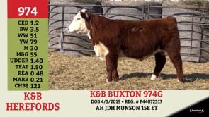 Lot #974 - K&B BUXTON 974G