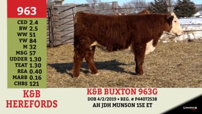 Lot #963 - K&B BUXTON 963G