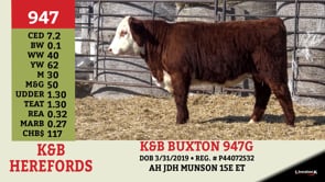 Lot #947 - K&B BUXTON 947G