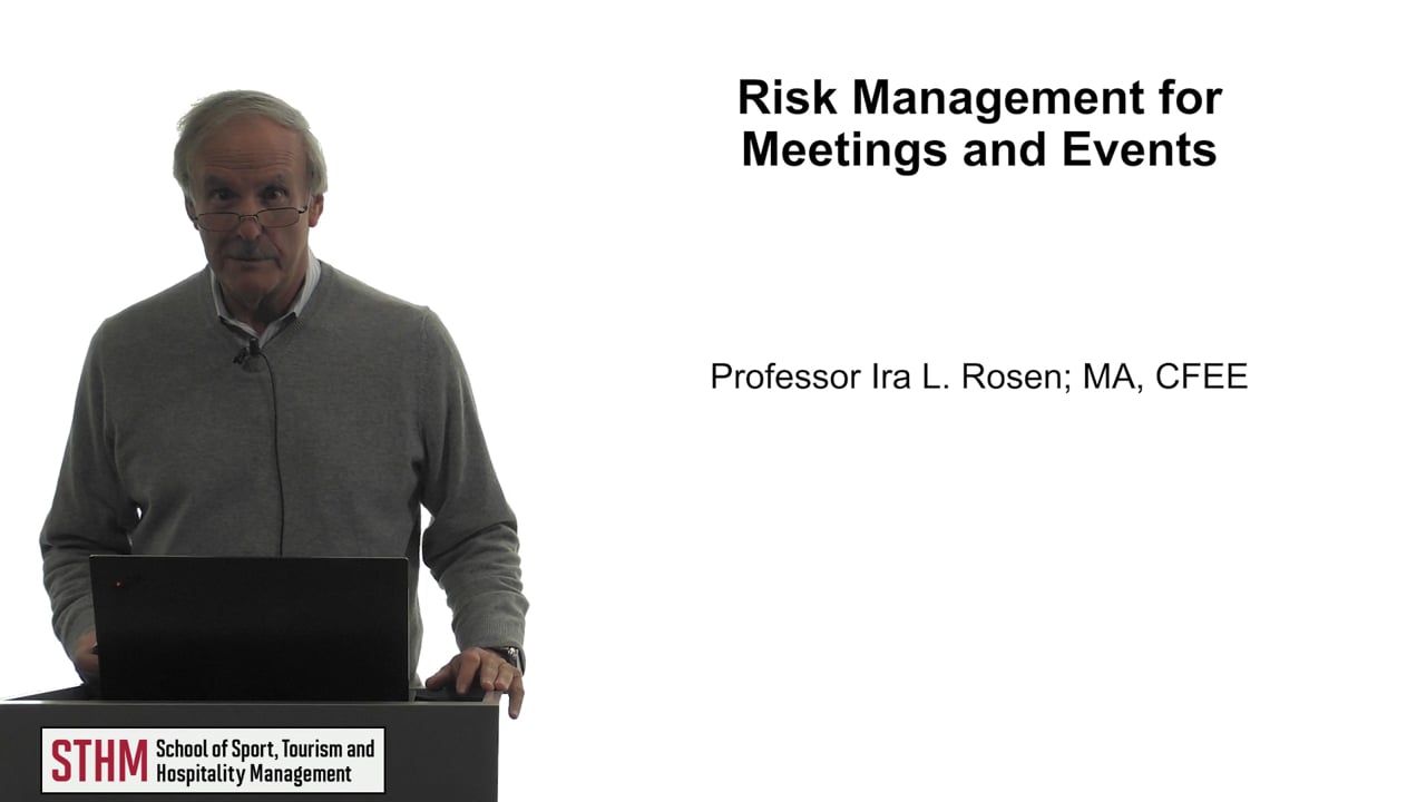 Risk Management for Meetings and Events