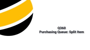 Split Order Line Items in Purchasing Q