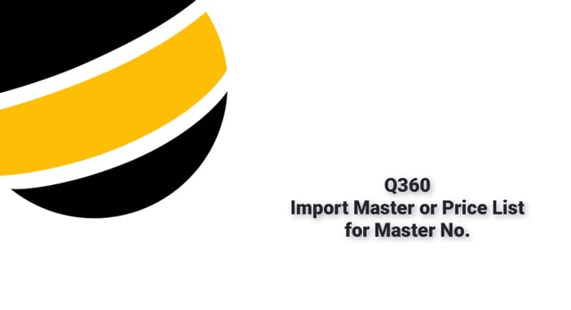 Import or Update Master Inventory Price List