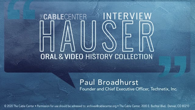 Paul Broadhurst 2020 Oral and Video History 640x360 picture Paul Broadhurst 2020 Oral and Video History